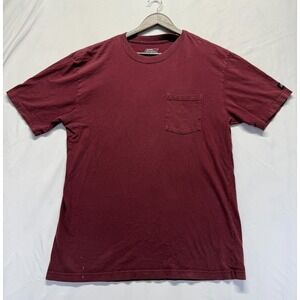 Genuine Dickies Pocket T-Shirt‎ Mens Large Maroon Cotton Short Sleeve Crew Neck